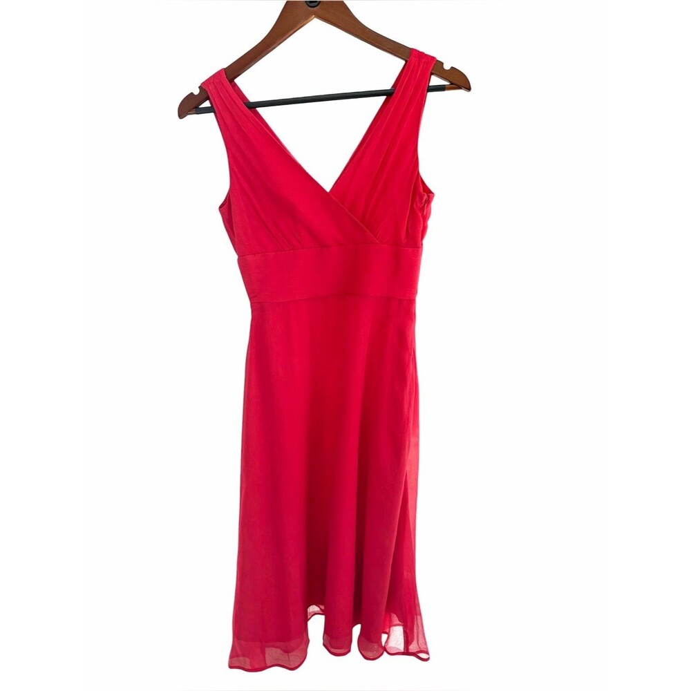 J.Crew Sophia Silk Dress 2 Pink Magenta V Neck Empire Waist silk wedding